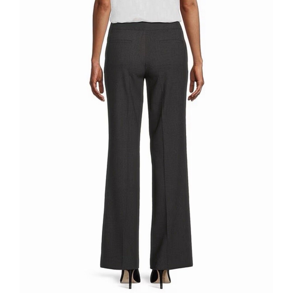 Calvin Klein Classic Fit Trouser Leg Pants Women's US 8 Charcoal